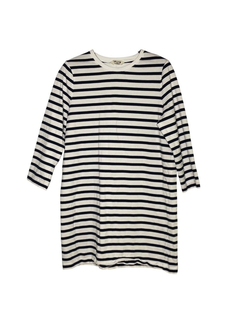 Boden Striped Mini Shift Dress Sz 10 Preppy Nautical Cotton